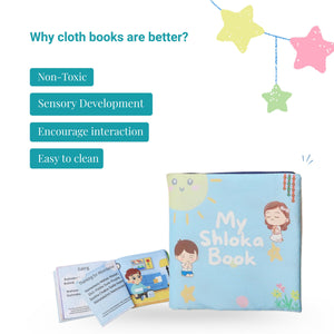 Pik A Boo Shloka Cloth Book – With ॐ Box & Crinkle Page For Kids - Cloth Book