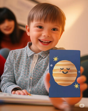 PiK A BOO Solar System Flash Cards – Colorful & Educational | Early Learning - pab016092