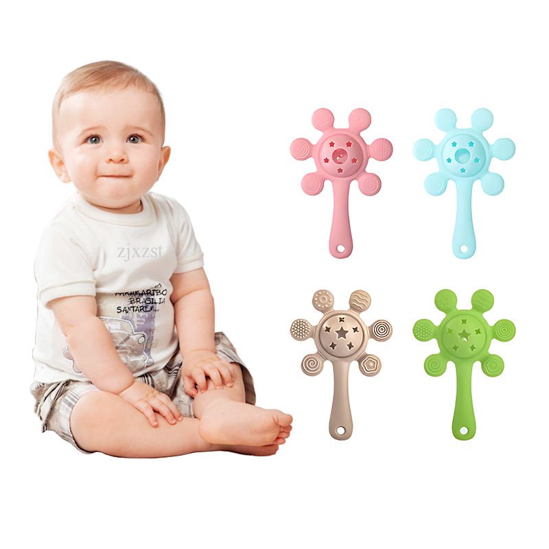 Pik A Boo Sun Silicone Teether Rattle Toy – Soft & Safe for Babies - PTYR11C3012371