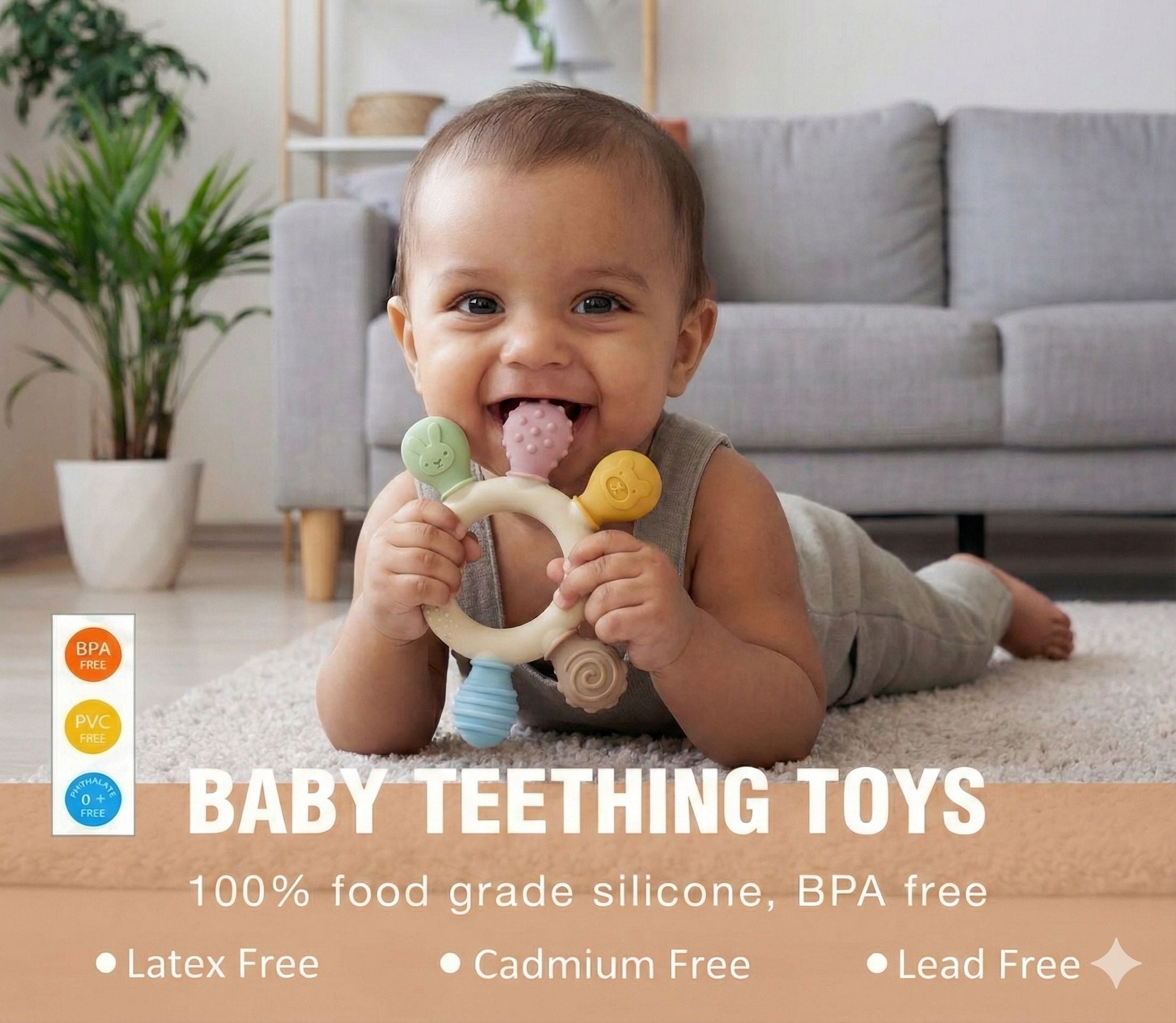 Pik A Boo Totello Albela Silicone Baby Teether - Teether
