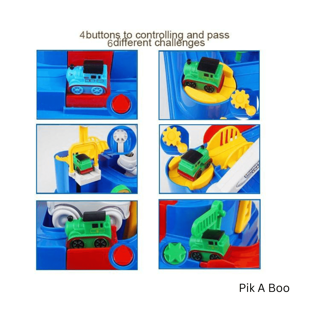 Pik A Boo Train Track Adventure Playset – Interactive Vehicle & Ramp Toy for Kids - PTYR1C4012380565