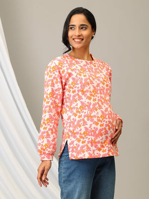 Pink - A - Rine Dream Maternity and Nursing Sweatshirt - MNSWT - SD - PNARN - S