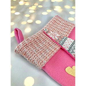 Pink Beard Gnome Christmas Stocking, 16 inches - XMAS STOCKINGS