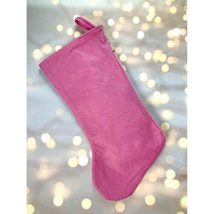 Pink Beard Gnome Christmas Stocking, 16 inches - XMAS STOCKINGS