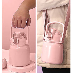 Pink Bento Box & Belly Water Bottle Combo Rakhi Gift for Sister - Little Surprise BoxPink Bento Box & Belly Water Bottle Combo Rakhi Gift for Sister
