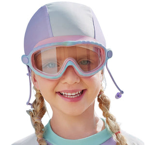 Pink & Blue Bubble Anti Fog UV Protection Leakproof Design Swim Goggles for Kids, 4yrs - 10yrs - Swim