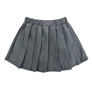 Pink - Blue Cardigan and Grey Pleated Skirt Winterwear 2Pcs set for Girls - 2 - 3 Years Kids Clothing