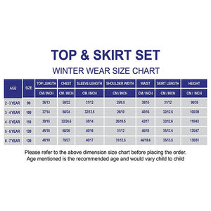 Pink - Blue Cardigan and Grey Pleated Skirt Winterwear 2Pcs set for Girls - 2 - 3 Years Kids Clothing