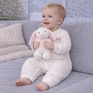 Pink Bow and Cherry, Full Sleeves Jumpsuit Hoodie Romper for Tiny Toddlers - 3 - 6 Months Winter Wear