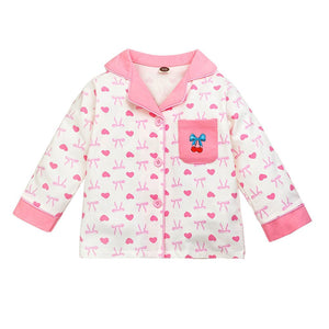Pink Bow Cherry soft Cotton Kids Nightsuit - 2 - 3 Years Nightsuits