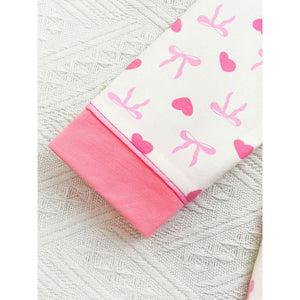 Pink Bow Cherry soft Cotton Kids Nightsuit - 2 - 3 Years Nightsuits