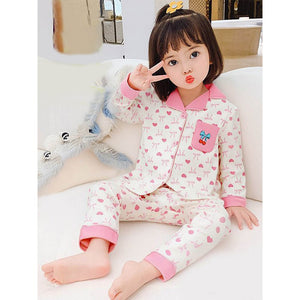 Pink Bow Cherry soft Cotton Kids Nightsuit - 2 - 3 Years Nightsuits