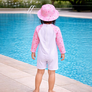 Pink Bunny, Toddlers & Kids Swimwear with matching Hat, Free Wash Bag & Free Swim Detergent - 3 - 4 Years Swim