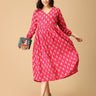Pink Chroma Maternity and Nursing Dress - DRS - SK - PNCHR - S