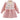 Pink & Cream Front floral Jacket patterned Knitted Frock Winter wear - Little Surprise BoxPink & Cream Front floral Jacket patterned Knitted Frock Winter wear