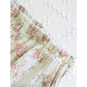 Pink Florals ,Organic Crushed soft Muslin Cotton Kids Nightsuit - 5 - 6 Years Nightsuits