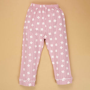 Pink Flowers print soft Cotton Kids Nightsuit - 1 - 2 Years Nightsuits
