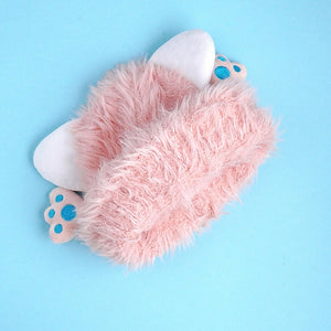 Pink Furry Monster 3d style Winter Cap/Beanie for Kids - Winter Wear