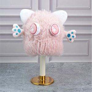 Pink Furry Monster 3d style Winter Cap/Beanie for Kids - Winter Wear