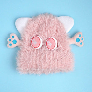 Pink Furry Monster 3d style Winter Cap/Beanie for Kids - Winter Wear