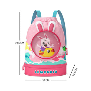 Pink Kids Bunny ears, waterproof Swimming Bag/Beach Bag - Swim