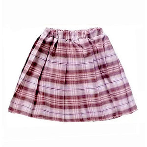 Pink Lil Bow cardigan & Checked Skirt, Winterwear, 2Pcs set for Girls - 2 - 3 Years Kids Clothing
