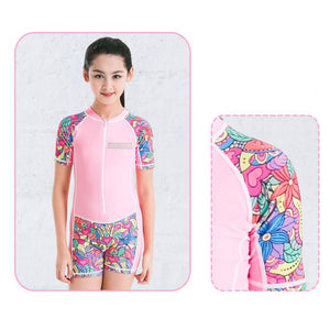 Pink Mandala Design knee length Swimwear for Kids and Teens - 2 - 3 Years Swim