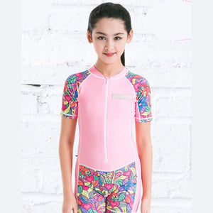 Pink Mandala Design knee length Swimwear for Kids and Teens - 2 - 3 Years Swim