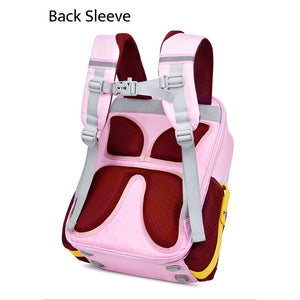 Pink & Maroon 3 stripes Ergonomic School Backpack for Kids. - Back To School