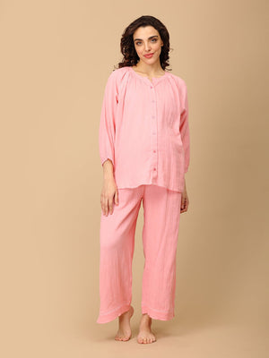 Pink Me Later Maternity and Nursing Nightwear Set - NW - SD - PKMLTR - S