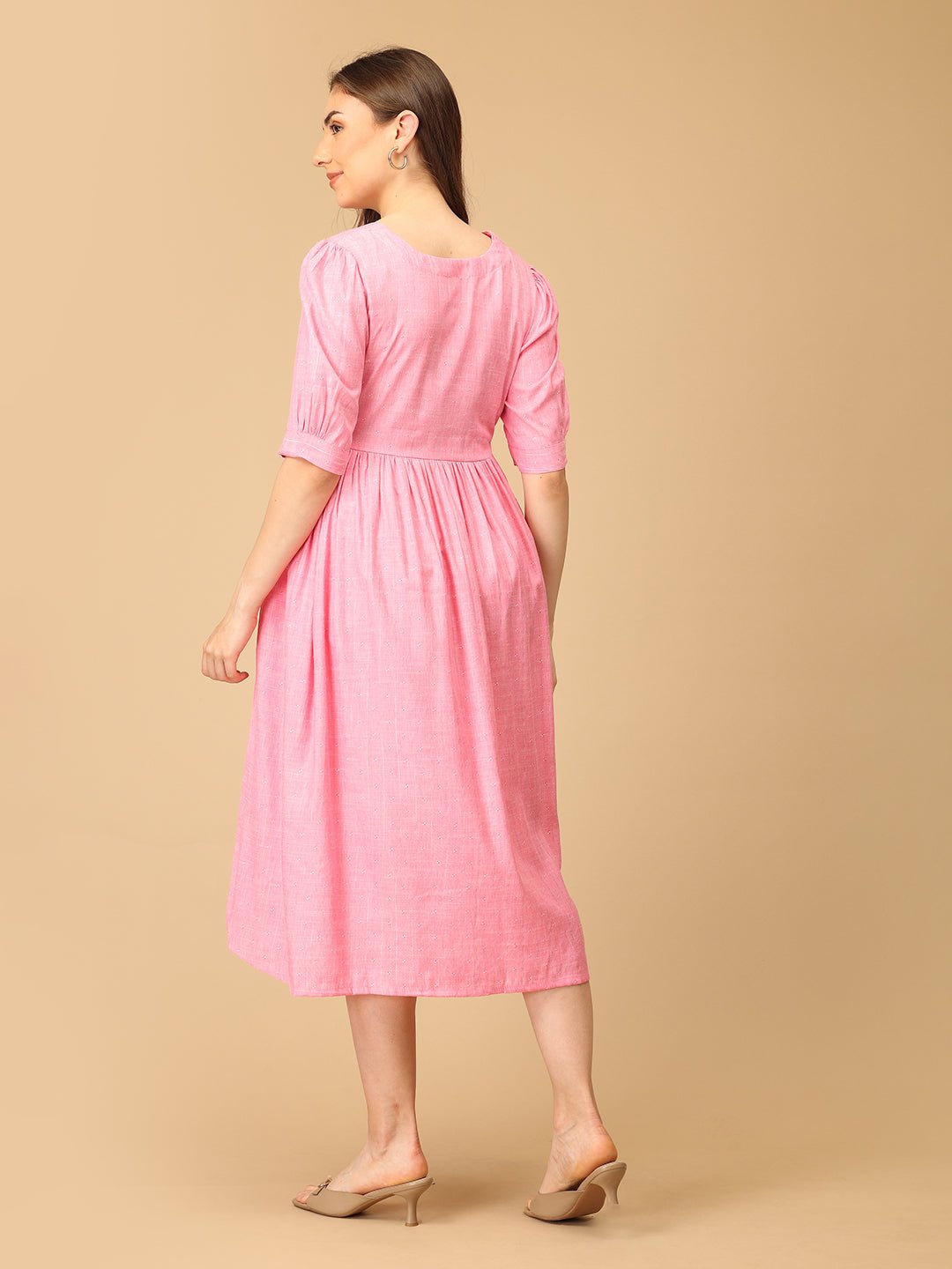 Pink Me Up Maternity and Nursing Dress - DRS - SK - PNKME - S