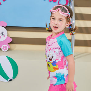 Pink & Mint Bubble Anti Fog UV Protection Leakproof Design Swim Goggles for Kids,4yrs - 10yrs - 4 - 10 years Swim