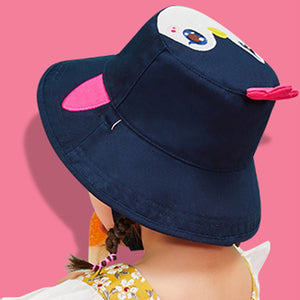 Pink & Navy Dual Side Reversible Sun Hat with UPF50+ for Toddlers& Kids - 4 - 10 years Swim