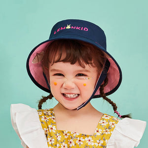 Pink & Navy Dual Side Reversible Sun Hat with UPF50+ for Toddlers& Kids - 4 - 10 years Swim
