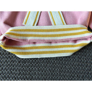 Pink & Occur Pleated Bow 2 pcs top & Skirt Winterwear set for Girls - Little Surprise BoxPink & Occur Pleated Bow 2 pcs top & Skirt Winterwear set for Girls