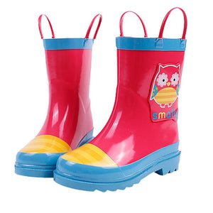 Little Surprise Box Pink Owl Flexible Rubber Rain Gumboots for Toddlers and Kids - Little Surprise BoxLittle Surprise Box Pink Owl Flexible Rubber Rain Gumboots for Toddlers and Kids