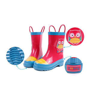 Little Surprise Box Pink Owl Flexible Rubber Rain Gumboots for Toddlers and Kids - Little Surprise BoxLittle Surprise Box Pink Owl Flexible Rubber Rain Gumboots for Toddlers and Kids