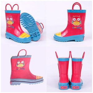 Little Surprise Box Pink Owl Flexible Rubber Rain Gumboots for Toddlers and Kids - Little Surprise BoxLittle Surprise Box Pink Owl Flexible Rubber Rain Gumboots for Toddlers and Kids