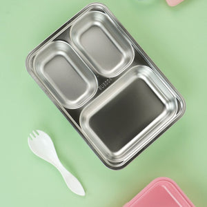 Pink Party Hat Unicorn Big Size Stainless Steel Kids Lunch Box/Tiffin with matching Lunch Bag - Back To School