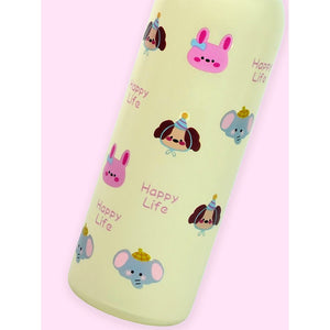 Pink Party Puppy Flask Water Bottle, 600ml - Back To School