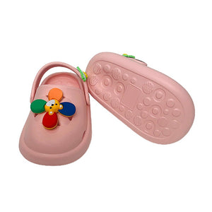 Pink Pinwheel Slip on Clogs, Summer/Monsoon all season Footwear for Toddlers & Kids - Little Surprise BoxPink Pinwheel Slip on Clogs, Summer/Monsoon all season Footwear for Toddlers & Kids