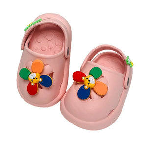 Pink Pinwheel Slip on Clogs, Summer/Monsoon all season Footwear for Toddlers & Kids - Little Surprise BoxPink Pinwheel Slip on Clogs, Summer/Monsoon all season Footwear for Toddlers & Kids