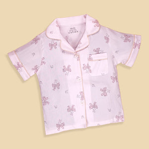 Pink Rabbit Bow Kids Nightsuit - 3 - 4 Years Nightsuits