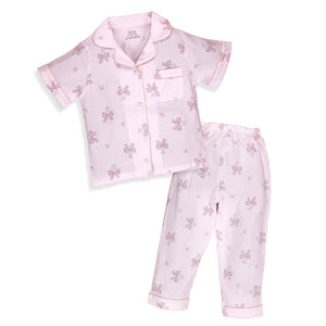 Pink Rabbit Bow Kids Nightsuit - 3 - 4 Years Nightsuits