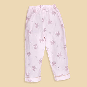 Pink Rabbit Bow Kids Nightsuit - 3 - 4 Years Nightsuits