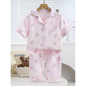 Pink Rabbit Bow Kids Nightsuit - 3 - 4 Years Nightsuits