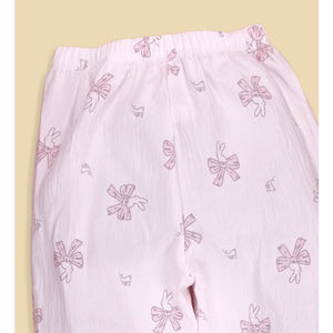 Pink Rabbit Bow Kids Nightsuit - 3 - 4 Years Nightsuits