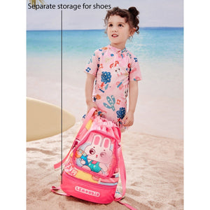 Pink Rabbit Face, Waterproof Swimming Bag/ Beach Bag - Little Surprise BoxPink Rabbit Face, Waterproof Swimming Bag/ Beach Bag