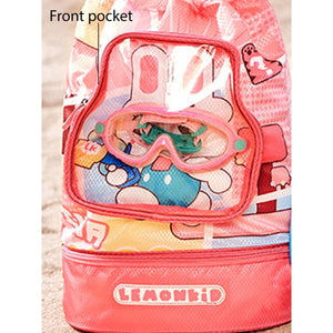 Pink Rabbit Face, Waterproof Swimming Bag/ Beach Bag - Little Surprise BoxPink Rabbit Face, Waterproof Swimming Bag/ Beach Bag