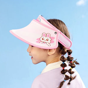 Pink Rabbit theme soft Fabric Visor Hat for Kids& Toddlers - 3 - 6 years Swim